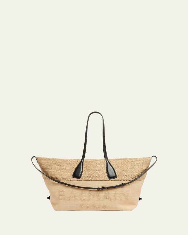 Track Tote Bag in Jacquard and Calfskin